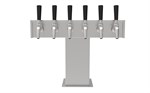 Air-Cooled Beer Dispensing Kit - Tee Tower, 2 Faucet in Stainless Steel