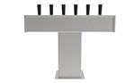 Air-Cooled Beer Dispensing Kit - Tee Tower, 2 Faucet in Stainless Steel