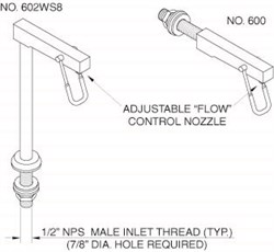 Push Back Water Faucets with Flow Control