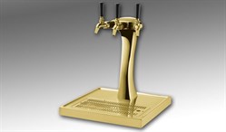 Panther Tower, 3 Faucet in Gold - AIr Cooled