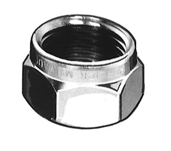 Brass Nickel-Plated Nut for Poly or Vinyl Tubing, Hex Nut