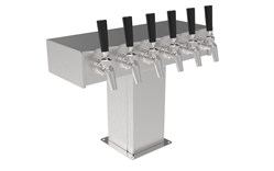 Tee Tower, 5 Faucet in Stainless Steel - Air Cooled - Beyond Beer Dispense