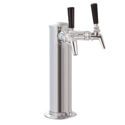 Air-Cooled Beer Dispensing Kit - Draft Arm, 3 Faucet in Polished Chrome